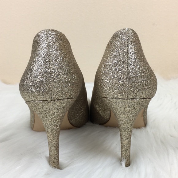 Gianni Bini Gold Glitter 4” Heels - Picture 4 of 5